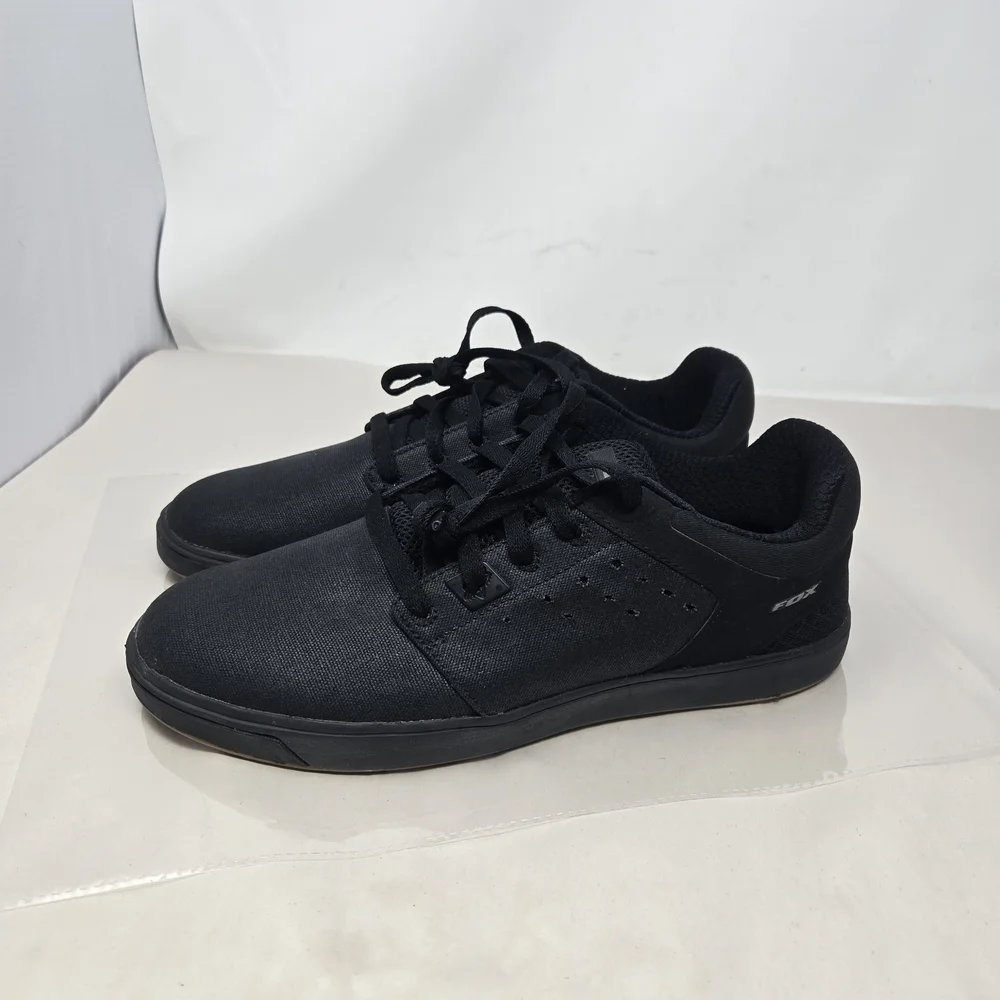 Fox Racing Mens Sneakers Sz 9.5 Black Motion Scrub Fresh Lace Up Casual Comfort